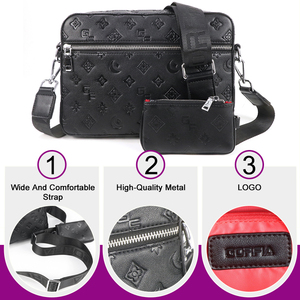 <span class=keywords><strong>Sacoche</strong></span> Messager en <span class=keywords><strong>Cuir</strong></span> de Haute Qualité pour Hommes, Sac Bandoulière Personnalisé avec Bouton Vintage et Lettre Décorative, Style National pour Robe d'Été - Product Image 6
