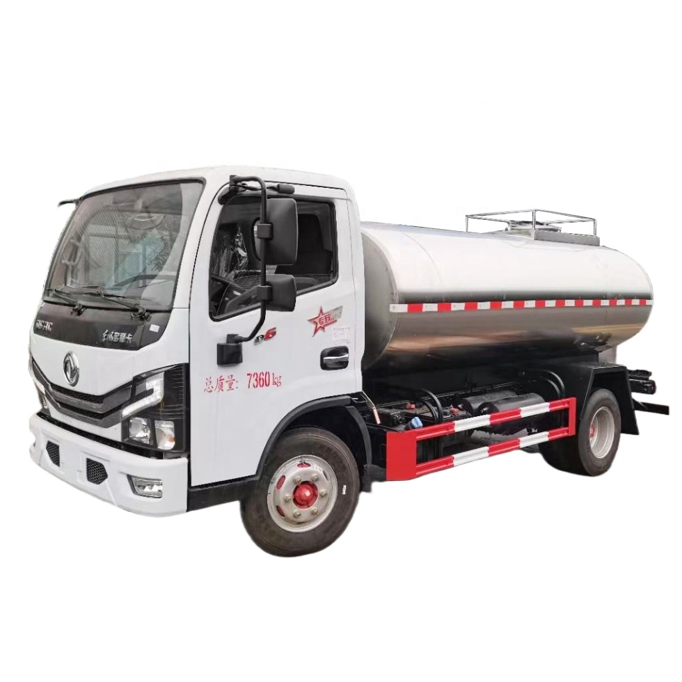 Новый Автоцистерна Dongfeng 5000 литров для транспортировки молока 304 316 небольших автоцистерн из нержавеющей стали