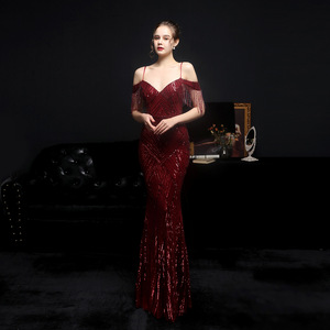 18581 # Vestido Formal de Cola de Pez con Lentejuelas, Nuevo Modelo <span class=keywords><strong>2021</strong></span>, para Actuaciones, Celebridades de Internet, Modelos de Autos, Etiqueta, Eventos Nocturnos - Product Image 3
