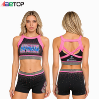 Tenue de Danse et de Cheerleading Personnalisée à Strass et Jupes, Impression de Votre Logo, Idéale pour la Compétition et l'Entraînement – Nouveauté Tendance