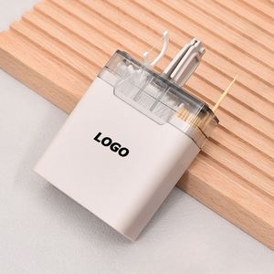 Palillos de Dientes Desechables Ecológicos de Bambú con Doble Extremo en Estuche Portátil para Uso en Restaurantes y Hoteles - Product Image 1