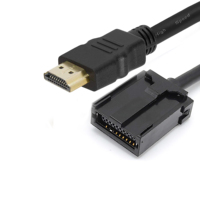 Câble vidéo et audio coaxial mâle haute vitesse 1.4 avec blindage tressé et gaine en PVC pour caméra et utilisation automobile