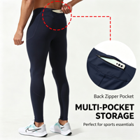 Leggings de sport pour hommes, amincissants, à compression, haute élasticité, pour la course à pied, le yoga, ajustement serré, couche de base pour la gym, pantalon de sport
