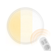 Plafonnier LED intelligent 18W 320mm 3CCT à intensité variable avec télécommande via application CRI90 Lampe encastrée ronde