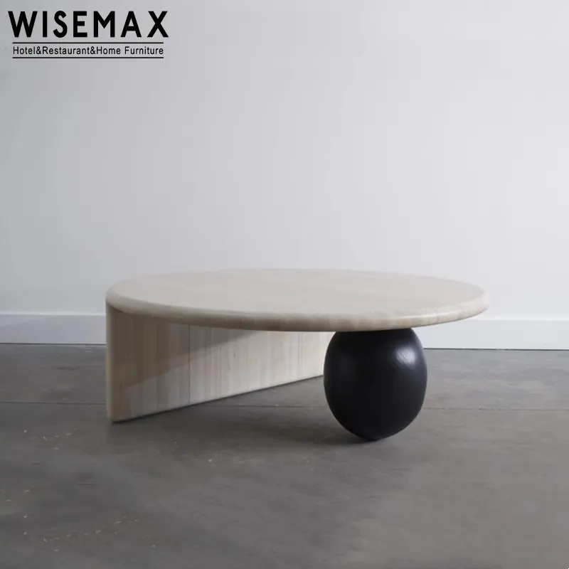 Wisemax Meubels Nordic Hot Sale Ronde Theetafel Woonkamer Meubels Massief Houten Sofa Side Salontafel Voor Home Hotel Villa