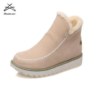 Bottes de neige en peluche de couleur unie pour femme, <span class=keywords><strong>chaussures</strong></span> de haute qualité, en fourrure chaude, nouvelle collection - Product Image 6
