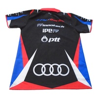 Maillots de moto respirants de haute qualité personnalisés à sublimation complète Pit Crew Polo Style Auto Racing Shirts