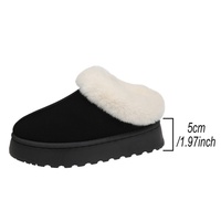 Bottes d'hiver décontractées pour femmes en daim de vache véritable, doublées de laine de mouton, à enfiler, à semelle plate épaisse, plateforme, chaudes, courtes et thermiques