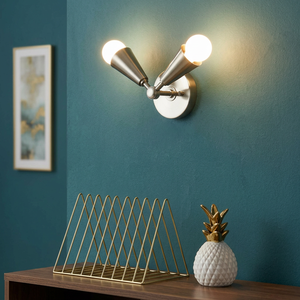 Modern Gold Plated Brass <b>Wall</b> <b>Sconce</b> 2-Light Adjustable Arm <b>Wall</b> Lamp For Home Decoration - Product Image 1