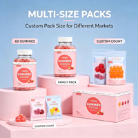 Gummies de Collagène Sans Sucre, Formule Santé Cheveux et Ongles à la Biotine, Personnalisable