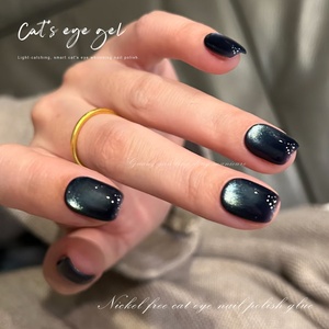 Vernis à ongles gel effet œil de chat blanc porcelaine, sans nickel, sans métaux lourds, durcissement LED, vernis magnétique en bouteille, manucure de salon - Product Image 3