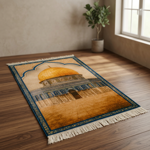 Alfombra de Oración Islámica Moderna Persa, Acolchada, de Franela, Reversible, Antideslizante, Flexible, para Coche y Hogar, Venta al Por Mayor - Product Image 3