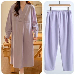 Fitting <span class=keywords><strong>Sleep</strong></span> & Lounge Umweltfreundliche, atmungsaktive Umstandspyjama-Sets für schwangere Frauen, Stilleinlagen nach der Geburt, L-3XL - Product Image 6