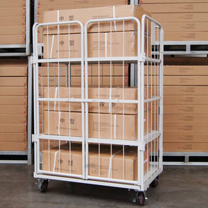 Groothandelsprijs Wasrol Container Lading Opslag Opvouwbare Kooi Kar <span class=keywords><strong>Trolley</strong></span> - Product Image 2