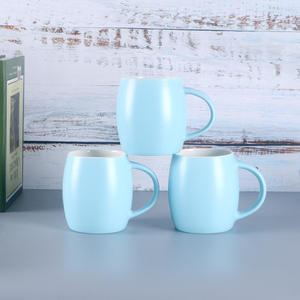 Minimalist Ceramic <b>Mug</b> Matte Blue Solid Color Single Piece For Drinks Presents Summer 2017 HB-001 - Product Image 5