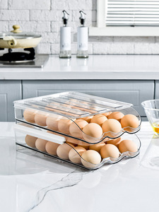 Boîte de rangement pour œufs 2023, support pour réfrigérateur, déplacement automatique des œufs - Product Image 5
