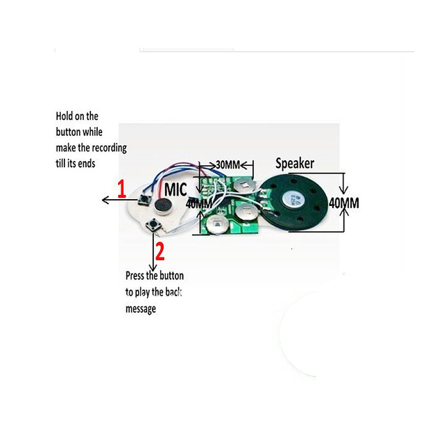 Manufacturer 30s Voice Record Modules Recordable Pcb Sound Module for Diy Greeting Cards