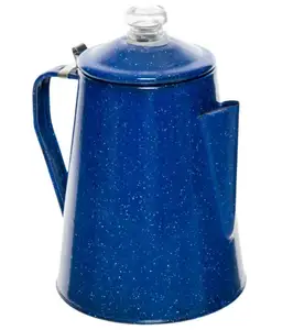 6 Cups 8 Cups Camping Porcelain Enamel Tea Coffee Pot Hot And Cool Water Jug Pot Boiler Coffee Pot With Percolator