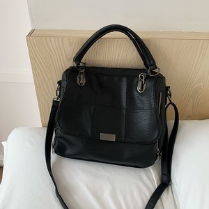 Women's Black Horizontal <b>Square</b> Messenger Bag With Zipper Closure Portable Everyday Use Crossbody Shoulder Bag D9004 - Product Image 1