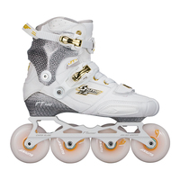 Patins à roulettes en fibre de carbone haute vitesse - Chaussures à roulettes réglables imperméables adaptées aux adultes et aux enfants Roues en PU Roulements légers et fluides