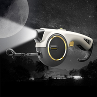 Laisse de chien rétractable automatique avec éclairage LED intégré, poignée antidérapante pour la promenade des animaux de compagnie