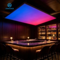 Boîte à lumière LED RVBW colorée programmable sans MOQ, en tissu, pour enseigne lumineuse, logo, film de plafond tendu