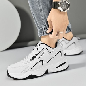 Zapatos Deportivos Antideslizantes de Moda para Hombre, Zapatos de Viaje para Caminar/Correr, de Gran Tamaño, de Cuero Suave y Microfibra, Nuevos - Product Image 1