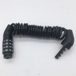 YH1585 Verrou à code portable à 4 chiffres <span class=keywords><strong>antivol</strong></span> pour motos, vélos et casques de vélo, câble noir pratique - Product Image 3