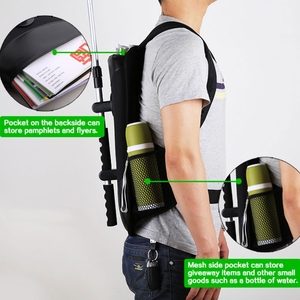 Tùy Chỉnh Đầy Đủ Màu Sắc In Con Người Biển Quảng Cáo Quảng Cáo Hình Chữ <span class=keywords><strong>X</strong></span> Ba Lô Di Chuyển Đi Bộ Cờ Biểu Ngữ Hiển Thị Dấu Hiệu - Product Image 3