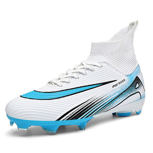 Zapatos de Fútbol para Hombre, Estilo Botín, Color Rosa, Parte Superior de Malla Sintética, Suela de Goma, Transpirables, para Verano - Product Image 3