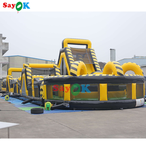 Ngoài trời các chướng ngại vật Bouncer lâu đài đường cong bounc Inflatable các chướng ngại vật Jumper sân chơi Inflatable các chướng ngại vật - Product Image 5