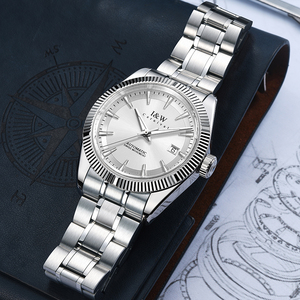 นาฬิกาข้อมือผู้ชาย I&W ระบบออโตเมติก ลดราคาพิเศษ ขอบหน้าปัดแบบฟลูเต็ด เครื่องสวิส ตัวเรือนสแตนเลส สไตล์ธุรกิจ นาฬิกาจักรกล - Product Image 2