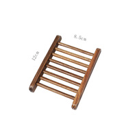 Ensemble de quatre pièces écologiques Porte-savon en bambou naturel Savonnière en bois durable