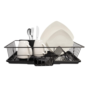 Juego <span class=keywords><strong>de</strong></span> <span class=keywords><strong>3</strong></span> piezas <span class=keywords><strong>de</strong></span> <span class=keywords><strong>escurridor</strong></span> <span class=keywords><strong>de</strong></span> <span class=keywords><strong>platos</strong></span> para cocina con tabla <span class=keywords><strong>de</strong></span> secado y soporte para utensilios - Product Image 4