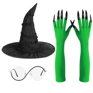 SOLPOP Accesorios para Fiestas, Guantes Verdes con Garras para Mujer, Disfraz <span class=keywords><strong>de</strong></span> Bruja Malvada para Halloween - Product Image 1