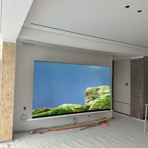 Écran de projection électrique motorisé encastré au plafond à contraste amélioré, 120 pouces, pour home cinéma, résistance à la lumière de 90 %, écran 16:9 - Product Image 1