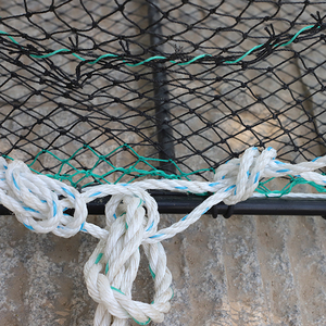 Caja de cangrejos galvanizada, jaula pequeña de ángulo cuadrado de 85x50x40 cm para casa de cangrejo, covo de pesca, jaula flotante para peces - Product Image 6