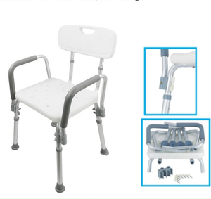 썬케어 고품질 등받이 있는 팔걸이 샤워 의자(K D) 욕실 안전 장비 - Product Image 3