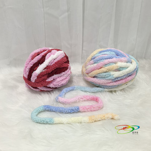 Trung Quốc Nhà máy 100% <span class=keywords><strong>Polyester</strong></span> <span class=keywords><strong>Spun</strong></span> nhuộm Jumbo Chenille sợi có độ bền cao tái chế vật liệu mềm mại giá tốt nhất cho tay đan - Product Image 3
