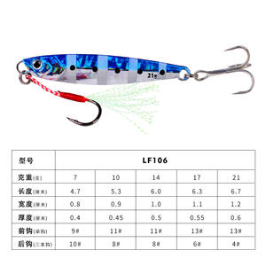 Jigs métalliques 7g 10g 14g 17g 21g, appâts à double hameçon assisté, duo lumineux, casting, jigging lent, <span class=keywords><strong>leurre</strong></span> de pêche - Product Image 5