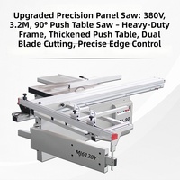 Scie à panneaux de précision industrielle pour le travail du bois MJ-45, scie circulaire à table coulissante avec inclinaison à 45 degrés