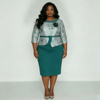 Robe de luxe pour femmes africaines grandes tailles, robe élégante pour l'église, costume pour femmes grandes tailles, vente chaude