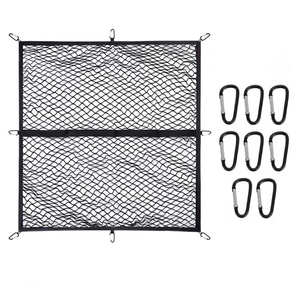 Red de Carga Elástica de Una Sola Capa Tenghui de 4'*4' con Bolsa de Almacenamiento y 8 Ganchos Resistentes al Óxido para Uso en ATV, SUV, UTV, Camiones y Barcos, Color Negro - Product Image 2