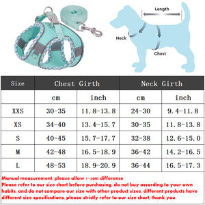 高級カスタム 犬用ハーネス 調節可能 制御ベスト 引っ張り防止 かわいいペット用リードとハーネス - Product Image 5