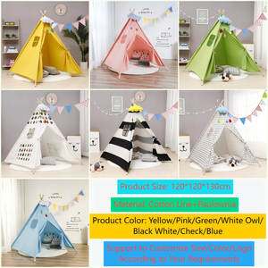 Tienda de campaña infantil premium estilo nórdico <span class=keywords><strong>para</strong></span> niños y niñas, con estructura de madera de pino natural y lona, <span class=keywords><strong>para</strong></span> uso interior. - Product Image 6