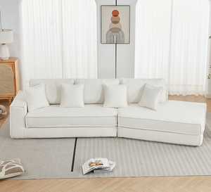 Canapé-lit convertible pliable 2-en-1, ensemble moderne pour appartement et hôtel, canapé d'angle 3 places - Product Image 1