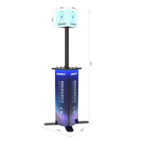 Kios Pengisian Daya Ponsel Cepat Y2Power COE II, Stasiun Pengisian Daya Ponsel, Opsional untuk Desain Branding, Kotak Lampu LED untuk Iklan