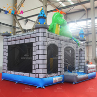 Château gonflable commercial d'extérieur WINSUN, modèle dinosaure, structure de jeu amusante, couleur personnalisée, matériau PVC