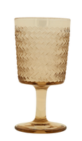 Verres à vin gaufrés vintage en verre pressé de couleur unie, style rétro tissé, pour usage domestique, mariages et restaurants