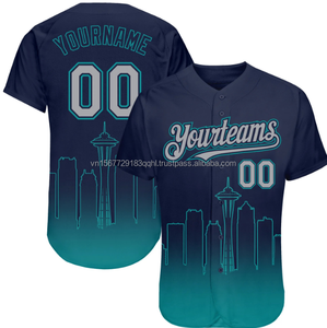 Maillot de baseball avec logo brodé personnalisé maillot de baseball pour hommes de grande taille pour jeu de sport décontracté maillot de baseball - Product Image 1